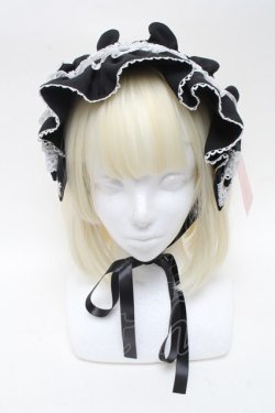 画像3: metamorphose / ブリム付きヘッドドレス  黒ｘ白 S-25-02-27-003-ME-AC-AS-ZS