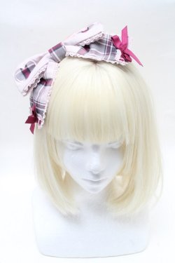 画像2: Angelic Pretty / Heartfulチェックカチューシャ  ピンク S-25-03-13-009-AP-AC-AS-ZS