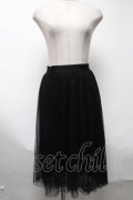 CECIL McBEE / チュール＆レーススカート  黒 S-25-03-13-084-LO-SK-HR-ZS