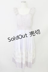 axes femme POETIQUE / カトラリープリントワンピース M ラベンダー T-24-06-06-027-AX-OP-SZ-ZT074