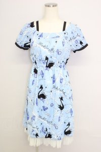 MILK /Black Swan Lake Dress  サックス T-24-08-09-019-ML-OP-SZ-ZT256