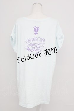 画像2: LISTEN FLAVOR /罪木蜜柑のおくすりTシャツワンピですぅ F サックス T-24-08-09-011-PU-OP-SZ-ZT316