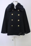 Jane Marple / coat ソフトメルトンのロイヤルケープコート  黒 T-24-11-13-002-JM-CO-UT-ZT