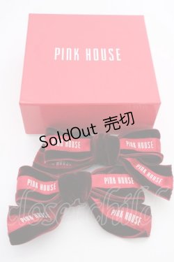 画像4: PINK HOUSE / ロゴ入りベルベットリボンクリップセット  ボルドー T-24-11-27-030-LO-AC-SA-ZT