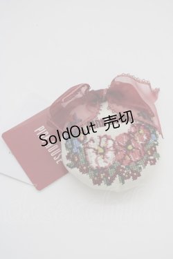 画像1: PINK HOUSE / リボンリース刺繍ブローチ  アイボリーＸ赤 T-24-11-27-012-LO-AC-SA-ZT