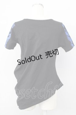 画像2: gouk / 和風花柄切替Tシャツ  ブラック T-25-01-15-024-GO-TS-SA-ZI