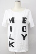 MILKBOY / BIGLOGO TEE  ホワイト T-25-01-15-035-MB-TS-SA-ZT