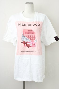 画像1: MILK / 100% LOVE TEE  白Ｘピンク T-25-01-17-001-ML-TO-HD-ZT