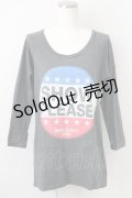 RNA / プリント五分袖Tシャツ L グレー T-25-01-26-012-PU-TS-SA-ZT