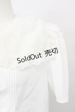 画像3: LOLITAその他(お買取対象外) / レースケープ風デザイン半袖ブラウス  白Ｘアイボリー T-25-02-06-001-LO-BL-SA-ZT