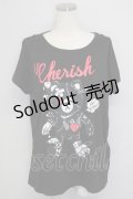 LISTEN FLAVOR / Cherish Tシャツ  ブラック T-25-02-09-025-PU-TS-SA-ZT