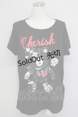 画像1: LISTEN FLAVOR / Cherish Tシャツ  ブラック T-25-02-09-025-PU-TS-SA-ZT