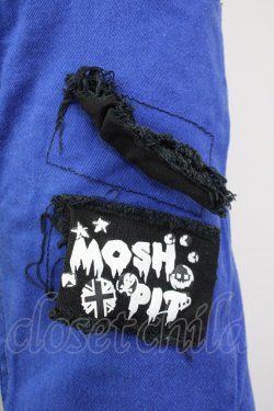 画像4: LISTEN FLAVOR / MOSHPIT 2TONE切替スキニーパンツ  ブルー×ブラック T-25-02-09-057-PU-PA-SA-ZI