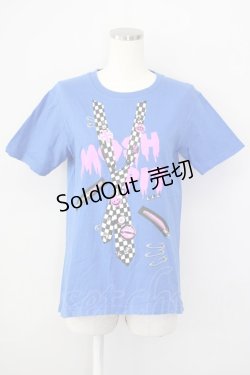 画像1: LISTEN FLAVOR / MOSHPIT Tシャツ  ブルー T-25-02-09-013-PU-TS-SA-ZT