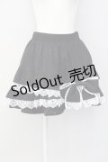 DARK IN LOVE /  Black lolita white bow contrast mini skirt  黒Ｘ白 T-25-03-20-020-PU-SK-SA-ZT