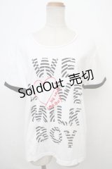 MILKBOY / WE LOVE MILKBOY TEE F ホワイト×ブラック Y-24-02-04-108-MB-TS-SZ-ZT325