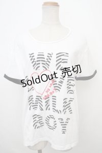 MILKBOY / WE LOVE MILKBOY TEE F ホワイト×ブラック Y-24-02-04-108-MB-TS-SZ-ZT325