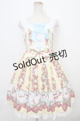 Angelic Pretty / Ribbon Berry Bunnyジャンパースカート  イエロー Y-24-02-07-029-AP-OP-SZ-ZY