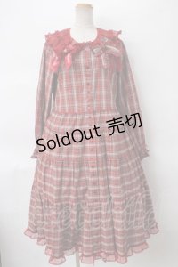 PINK HOUSE×misako aoki / チェックワンピース  赤 Y-24-04-17-131-LO-OP-AS-ZY