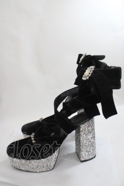 画像2: Swankiss / EV laceup velour heels L 黒 Y-24-05-10-031-CA-SH-SZ-ZY