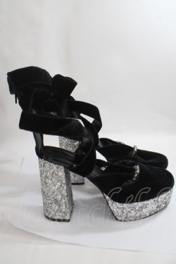 画像4: Swankiss / EV laceup velour heels L 黒 Y-24-05-10-031-CA-SH-SZ-ZY