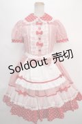 Angelic Pretty /Stripe Girly Cafe Set  赤 Y-24-05-13-096-AP-OP-AS-ZY