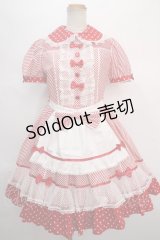 Angelic Pretty /Stripe Girly Cafe Set  赤 Y-24-05-13-096-AP-OP-AS-ZY