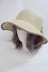 Maison de FLEUR / リボンスリットパイピングハット F ライトブラウン Y-24-05-13-024-LO-AC-SZ-ZT308