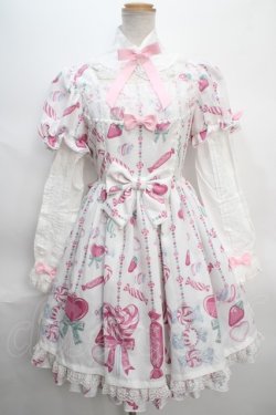 画像1: Angelic Pretty / Candy Ornamentワンピース  シロ Y-24-05-20-108-AP-OP-SZ-ZY