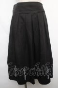 axes femme POETIQUE / アジアンランタン刺繍スカート  黒 Y-24-05-20-149-AX-SK-AS-ZY