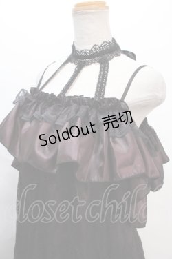 画像3: MR corset / ホルターネックワンピース  ワイン×黒 Y-24-06-14-095-PU-OP-SZ-ZY