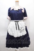 Angelic Pretty /Milkshakeサーキュラーワンピース  紺 Y-24-06-23-001-AP-OP-AS-ZY