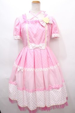 画像1: Angelic Pretty /Retro Cafeワンピース - ピンク Y-24-06-23-024-AP-OP-SZ-ZY