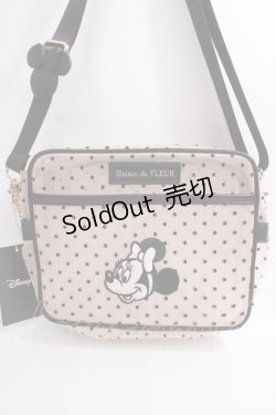 画像1: Maison de FLEUR / Minnie Mouse/ドットメッシュショルダー F ベージュ Y-24-06-27-050-LO-ZA-AS-ZY