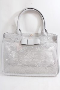 Maison de FLEUR / BAGクリアトートバッグ F グレー Y-24-06-27-089-LO-BG-AS-ZI