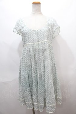 画像1: Franche Lippee / 総柄ワンピース M サックス Y-24-07-01-126-LO-OP-SZ-ZI