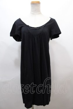 画像1: Franche Lippee / バックシフォンドットAラインワンピース M 黒 Y-24-07-01-129-LO-OP-SZ-ZY