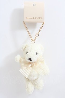 画像1: Maison de FLEUR / ショートケーキベアチャーム F アイボリー Y-24-07-03-006-LO-ZA-SZ-ZY