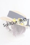 Amavel / 池袋店限定 カンカン帽 セミオーダー品  紺 Y-24-07-10-025-CA-AC-SZ-ZY