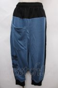 NieR Clothing / ICOLOR SARROUEL PANTS F 黒×青 Y-24-07-15-197-PU-PA-SZ-ZY