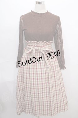 画像1: axes femme / レースドッキングワンピース M ワイン Y-24-08-04-168-AX-OP-SZ-ZY