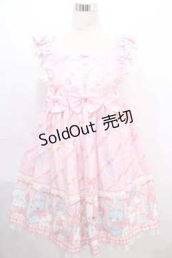 画像1: Angelic Pretty / MELODY TOYSハイウエストジャンパースカート（2020）  ピンク Y-24-08-10-118-AP-OP-SZ-ZY