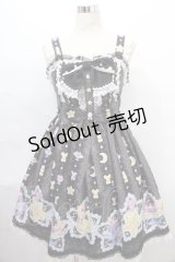 Angelic Pretty / Dreamy Night Cakesジャンパースカート  クロ Y-24-08-10-121-AP-OP-SZ-ZY