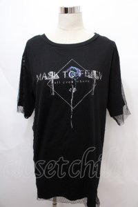 SEX POT ReVeNGe /ACK POISON MESH LAYERED カットソー L 黒 Y-24-08-13-123-SP-TO-SZ-ZT340