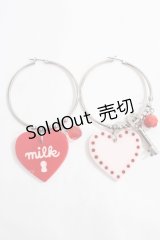 MILK / ハートKEYピアス  シルバー Y-24-08-22-002-ML-AC-SZ-ZY