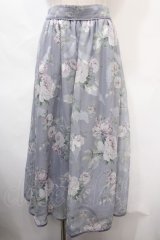 axes femme / 花柄シアージャカードスカート F ラベンダー Y-24-09-02-123-AX-SK-SZ-ZT218