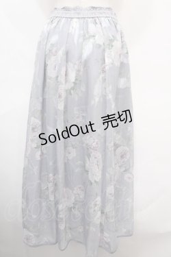 画像2: axes femme / 花柄シアージャカードスカート F ラベンダー Y-24-09-02-123-AX-SK-SZ-ZT218