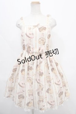 画像1: Angelic Pretty / Melty Creamドーナツジャンパースカート  アイボリー Y-24-09-12-084-AP-OP-SZ-ZY