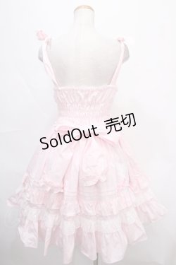 画像2: Angelic Pretty / リボンシャーリングジャンパースカート  ピンク Y-24-09-12-085-AP-OP-SZ-ZY