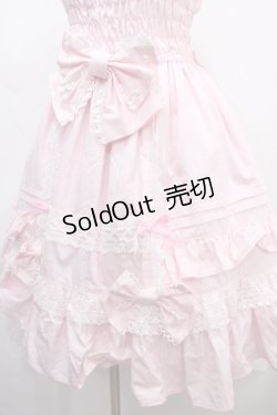 画像4: Angelic Pretty / リボンシャーリングジャンパースカート  ピンク Y-24-09-12-085-AP-OP-SZ-ZY